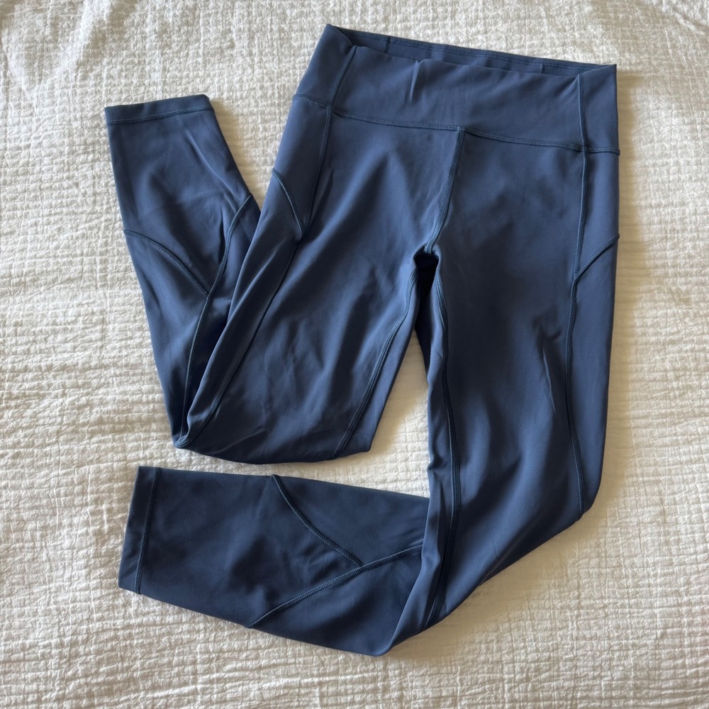 Lululemon Leggings Blue Size 6 26" Inseam Active Yoga Runnning Gym Fitness